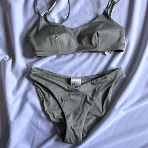 Pistachio green bathing suit